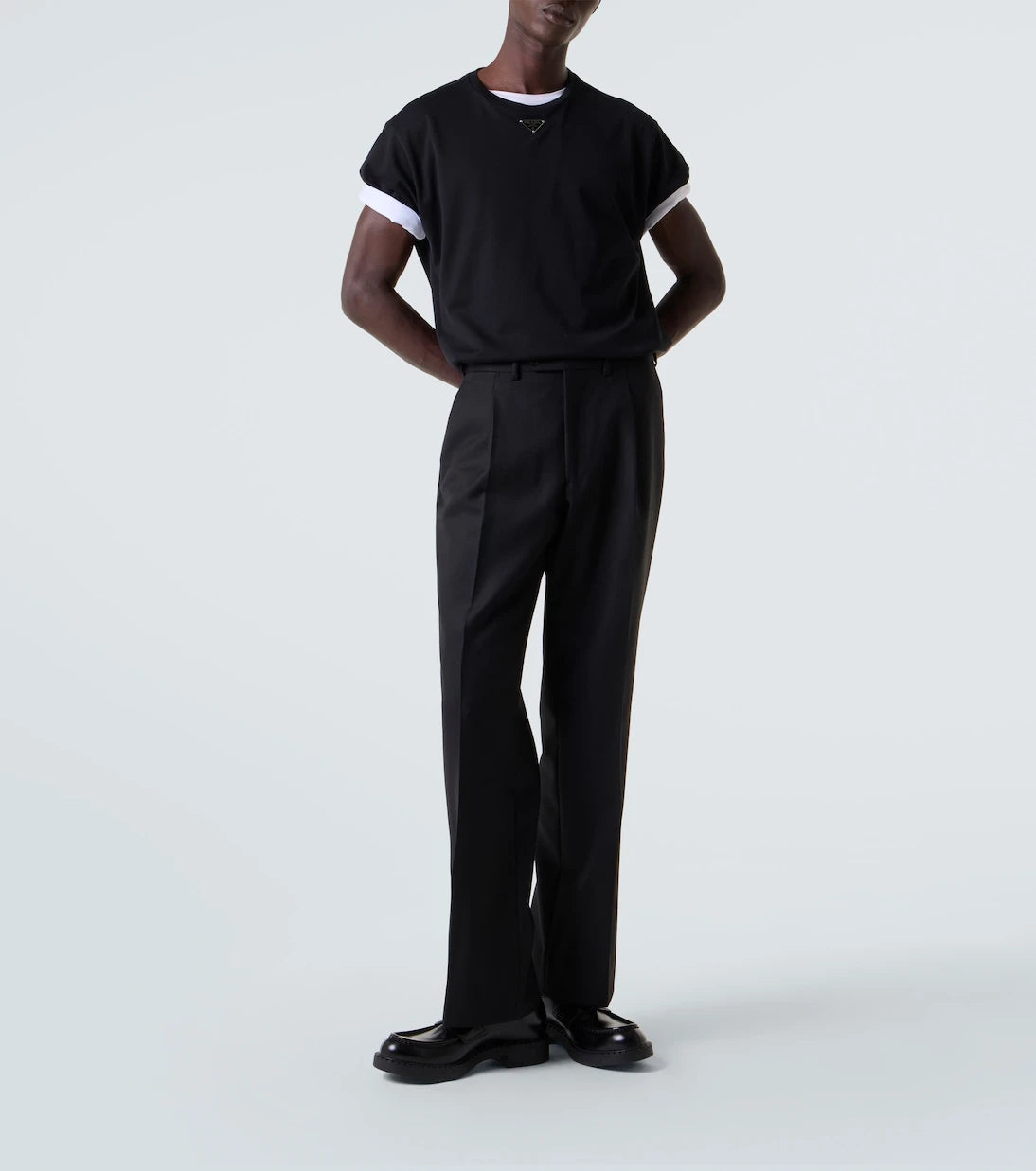 Prada - Chocolate leather loafers