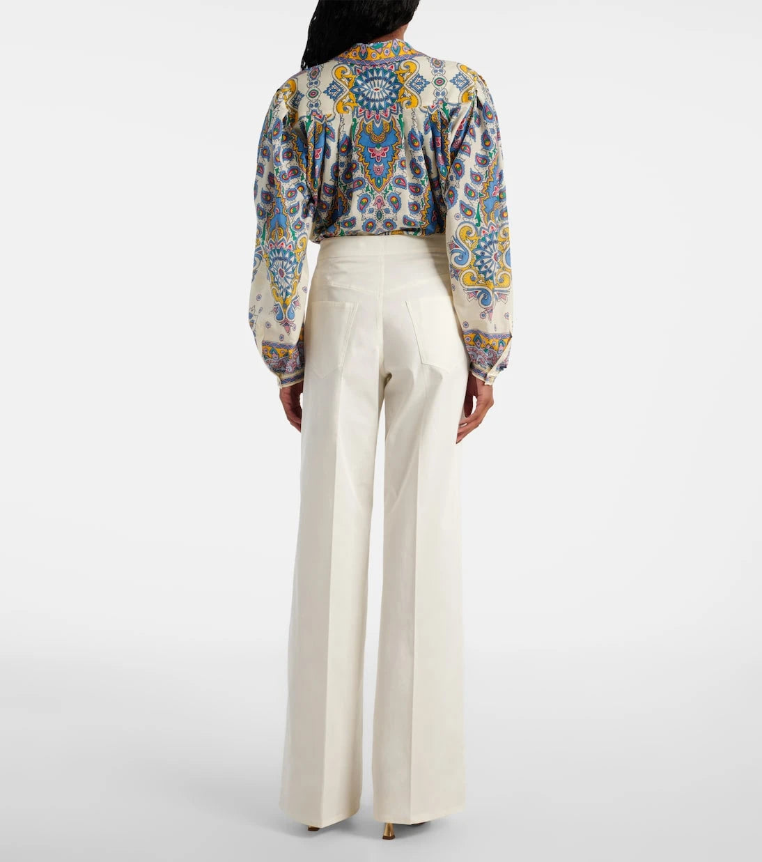 Etro - Pamuk karışımı geniş paça pantolon