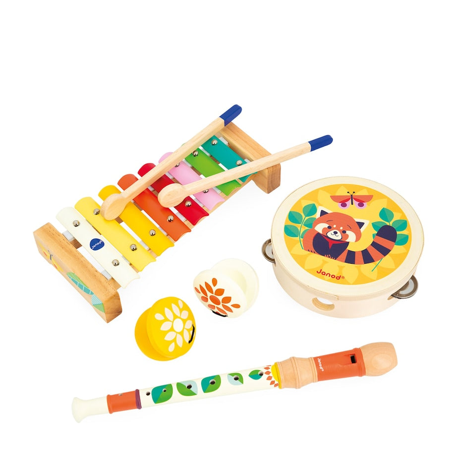 Wooden Four-Piece Musical Set
