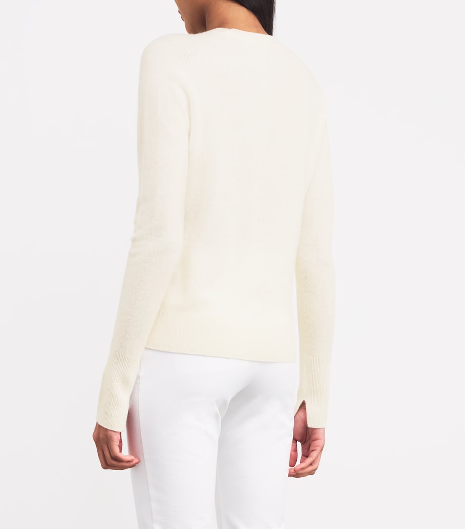Ivory Cashmere Round-Neck Sweater