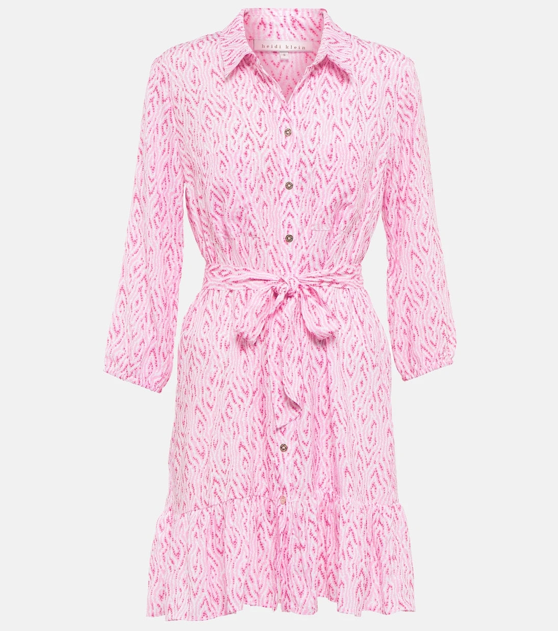 Heidi Klein - Printed ruffled shirt dress