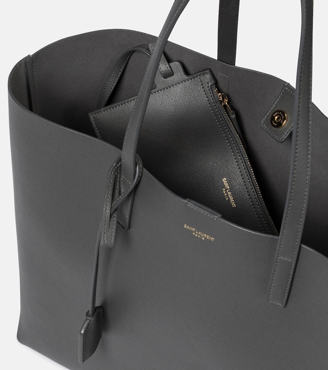 Saint Laurent - Shopping E/W leather tote