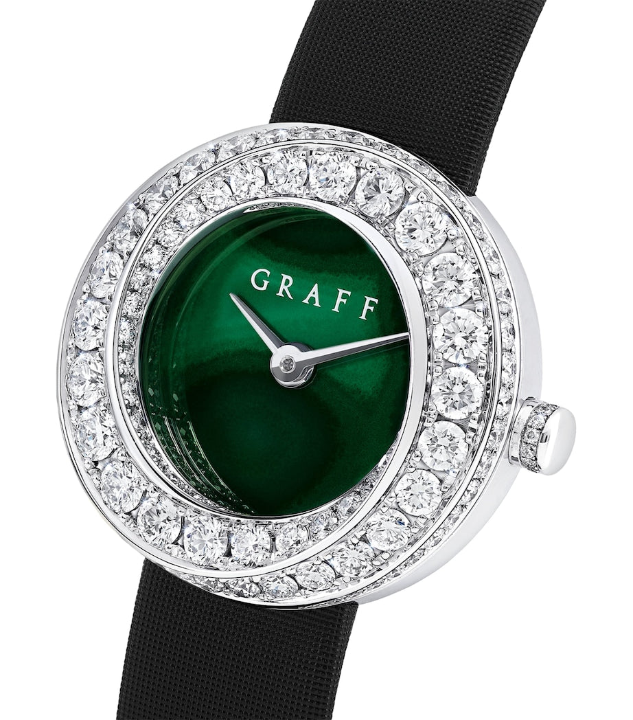 White Gold and Diamond Spiral Watch 23mm