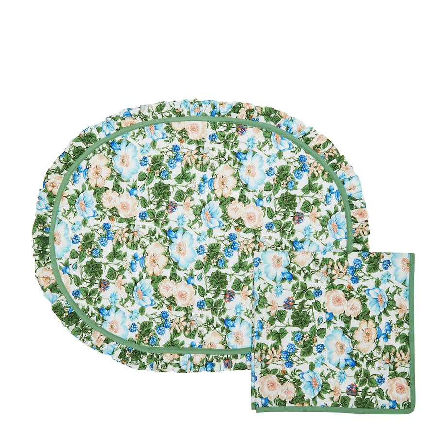 Blackberry Print Placemat & Napkin