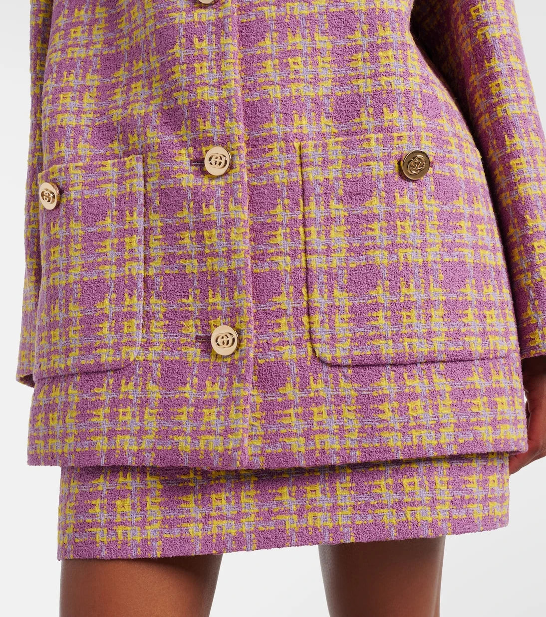 Gucci - Checked cotton-blend tweed jacket