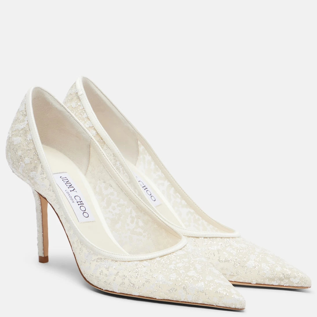 Jimmy Choo - Love embroidered tulle pumps