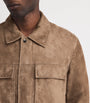 Paul & Shark Brown Aqualeather Suede Shacket