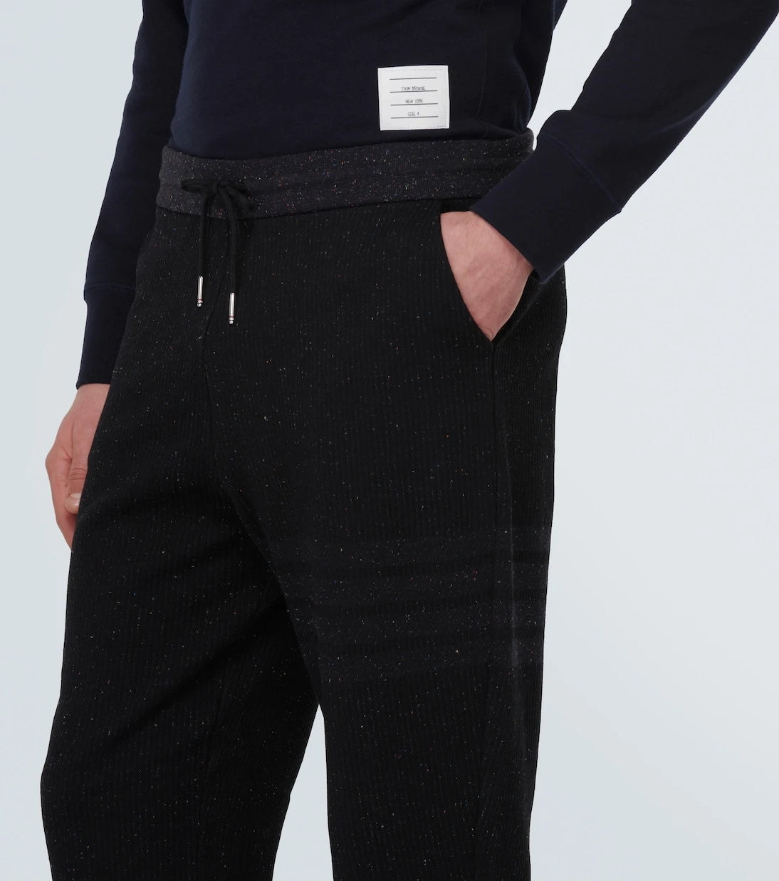 Thom Browne - 4-Bar cotton and silk sweatpants