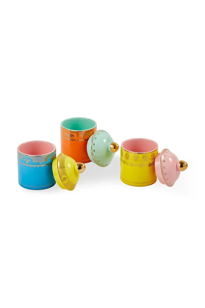 POLSPOTTEN Sırlı Porselenden Saklama Kabı 9 x 14 cm