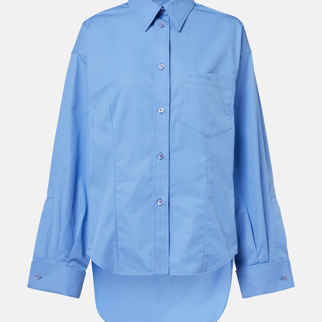 Balenciaga - Asymmetric cotton poplin shirt