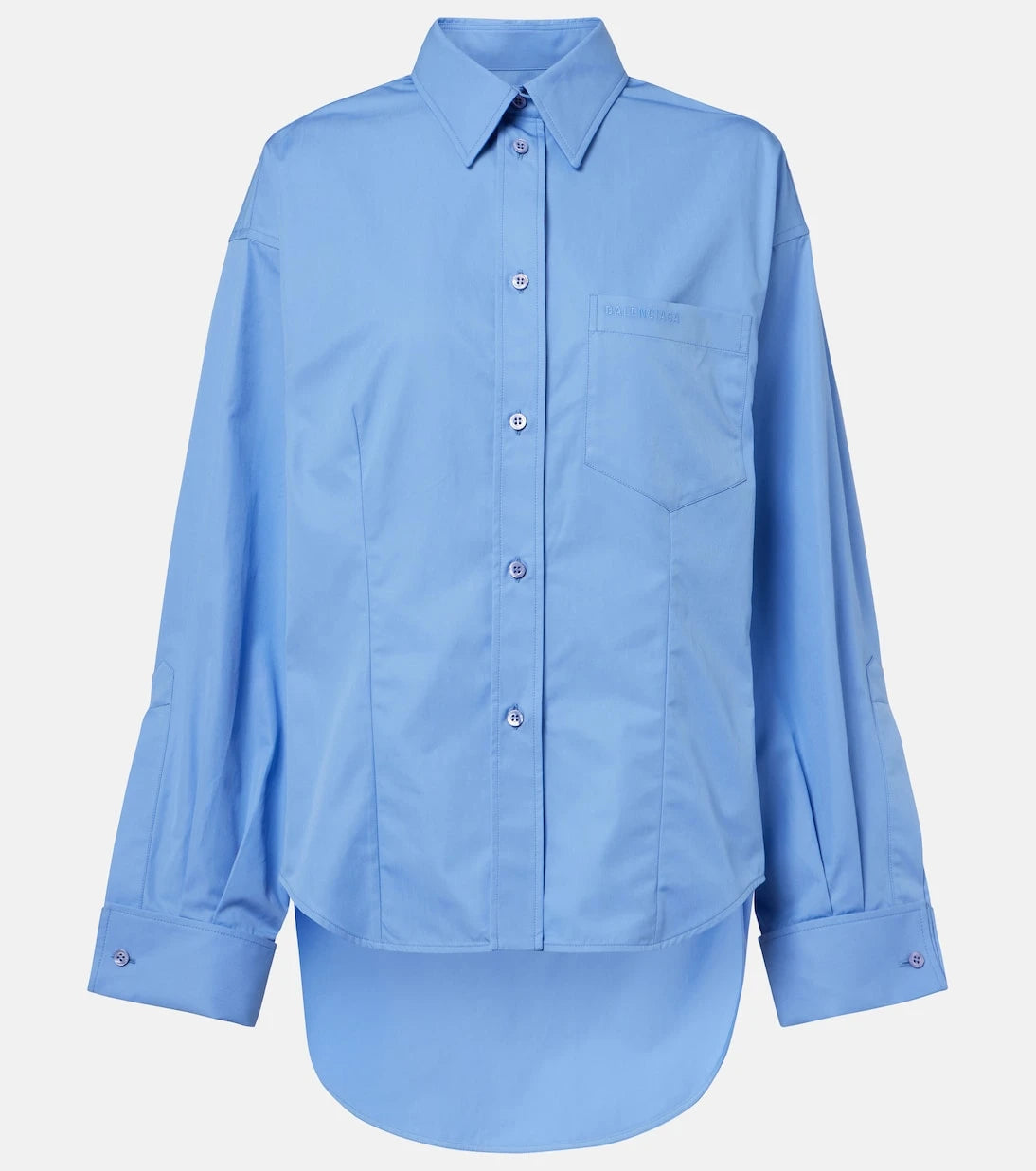 Balenciaga - Asymmetric cotton poplin shirt