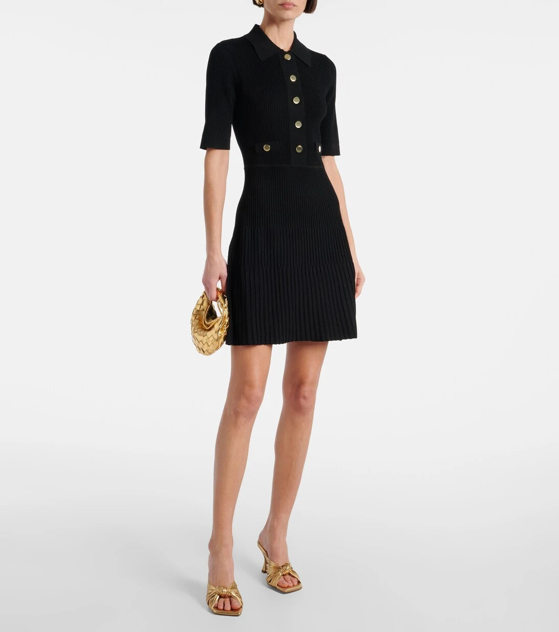 Veronica Beard - Lauper ribbed-knit polo dress