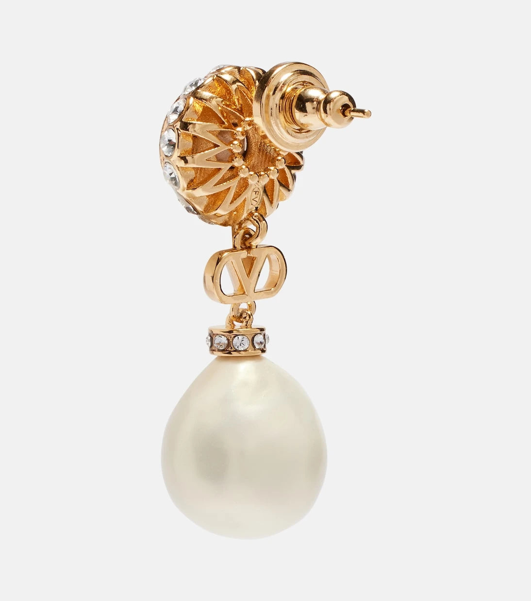 Valentino - VLogo embellished drop earrings