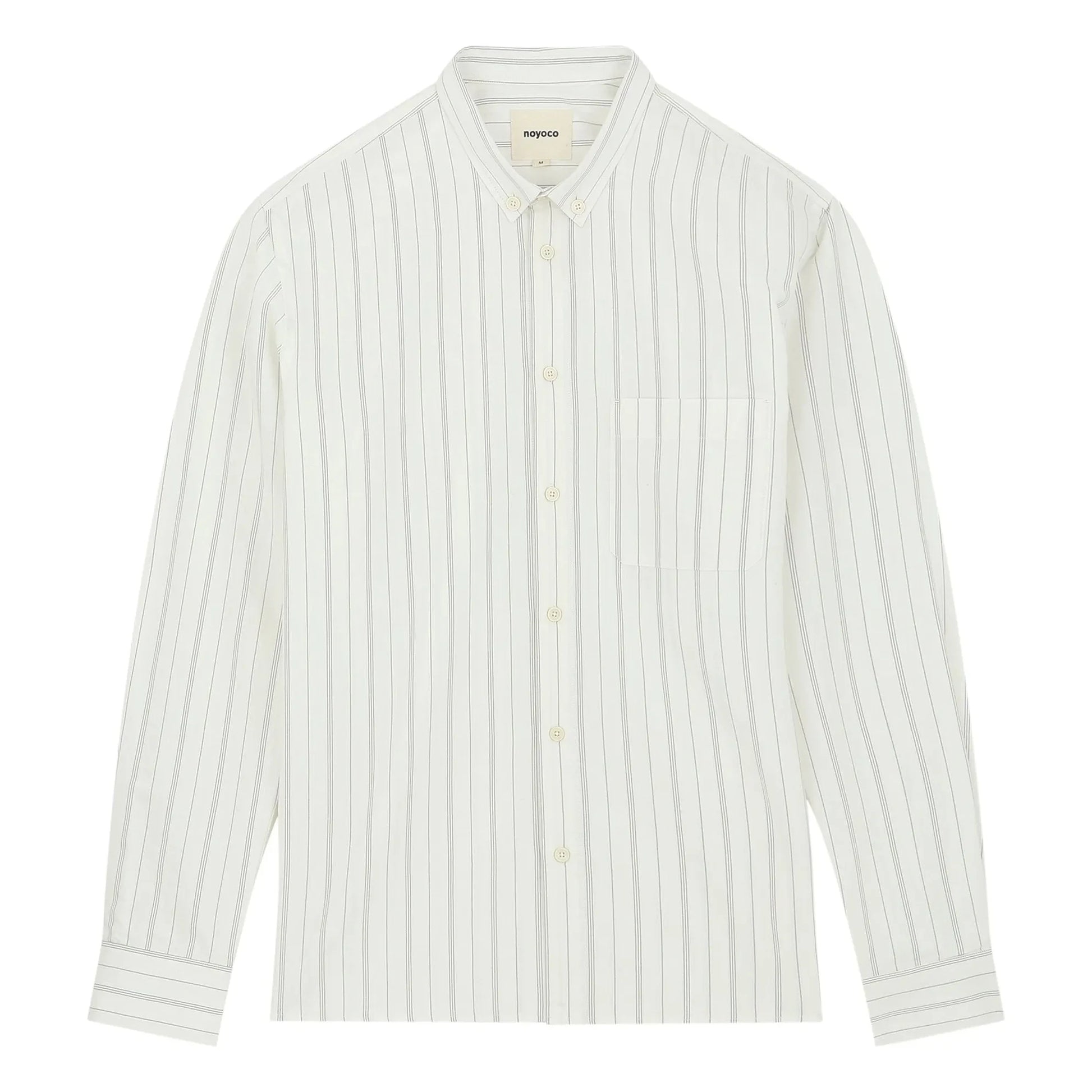 Noyoco - Curtis striped shirt Recycled cotton | White
