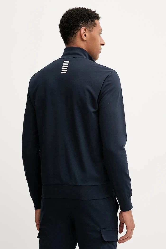 EA7 Emporio Armani erkek fermuarlı pamuklu sweatshirt