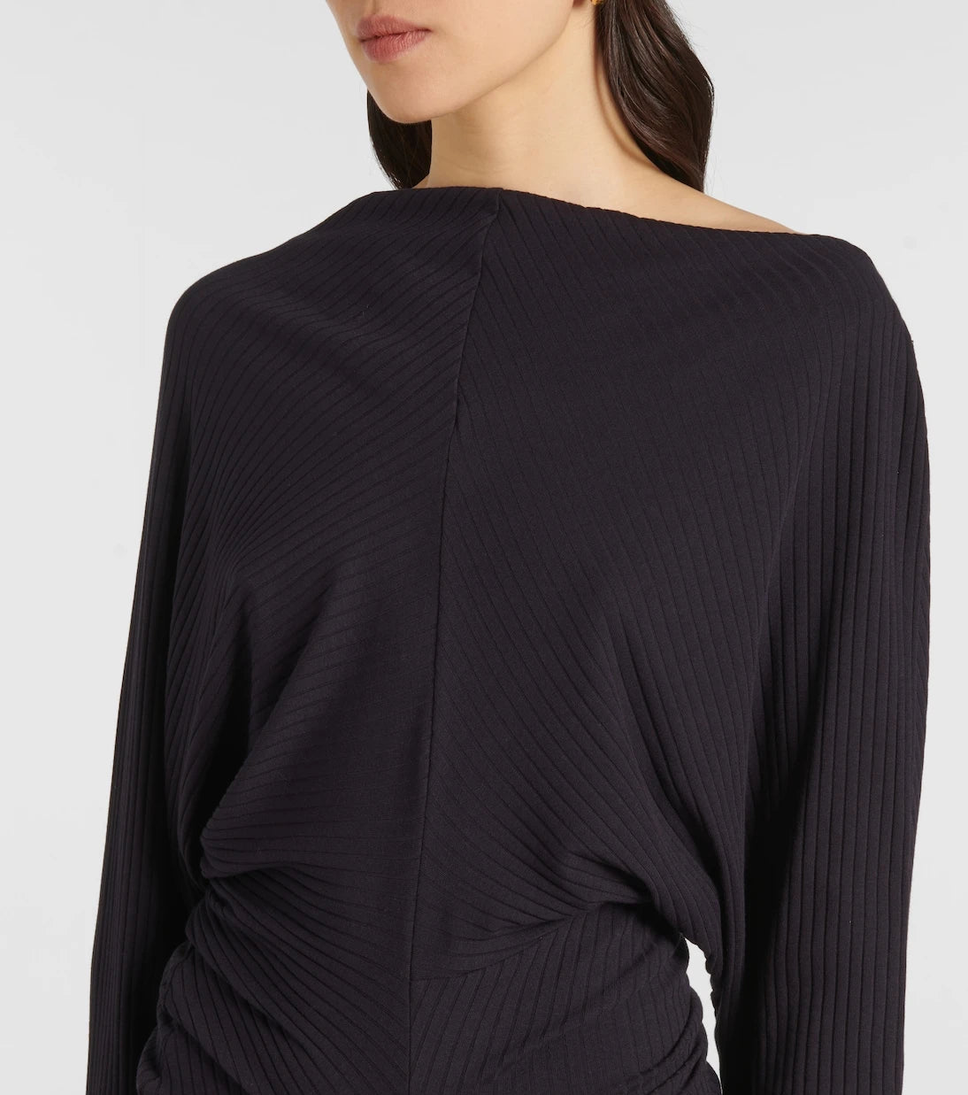 Dries Van Noten - Draped jersey midi dress