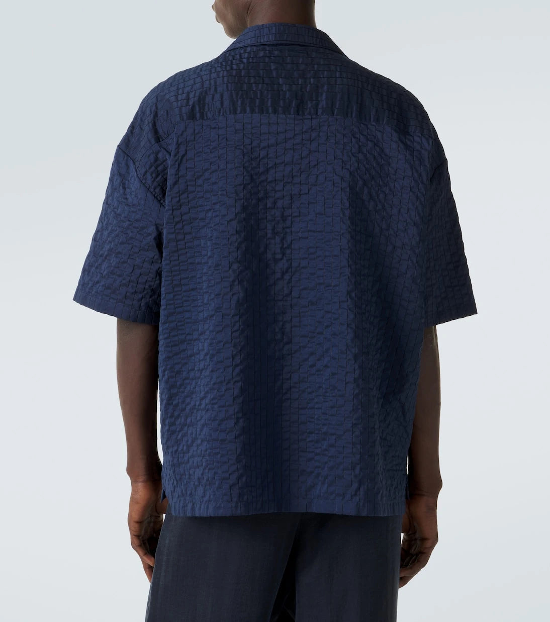 Giorgio Armani - Seersucker bowling shirt