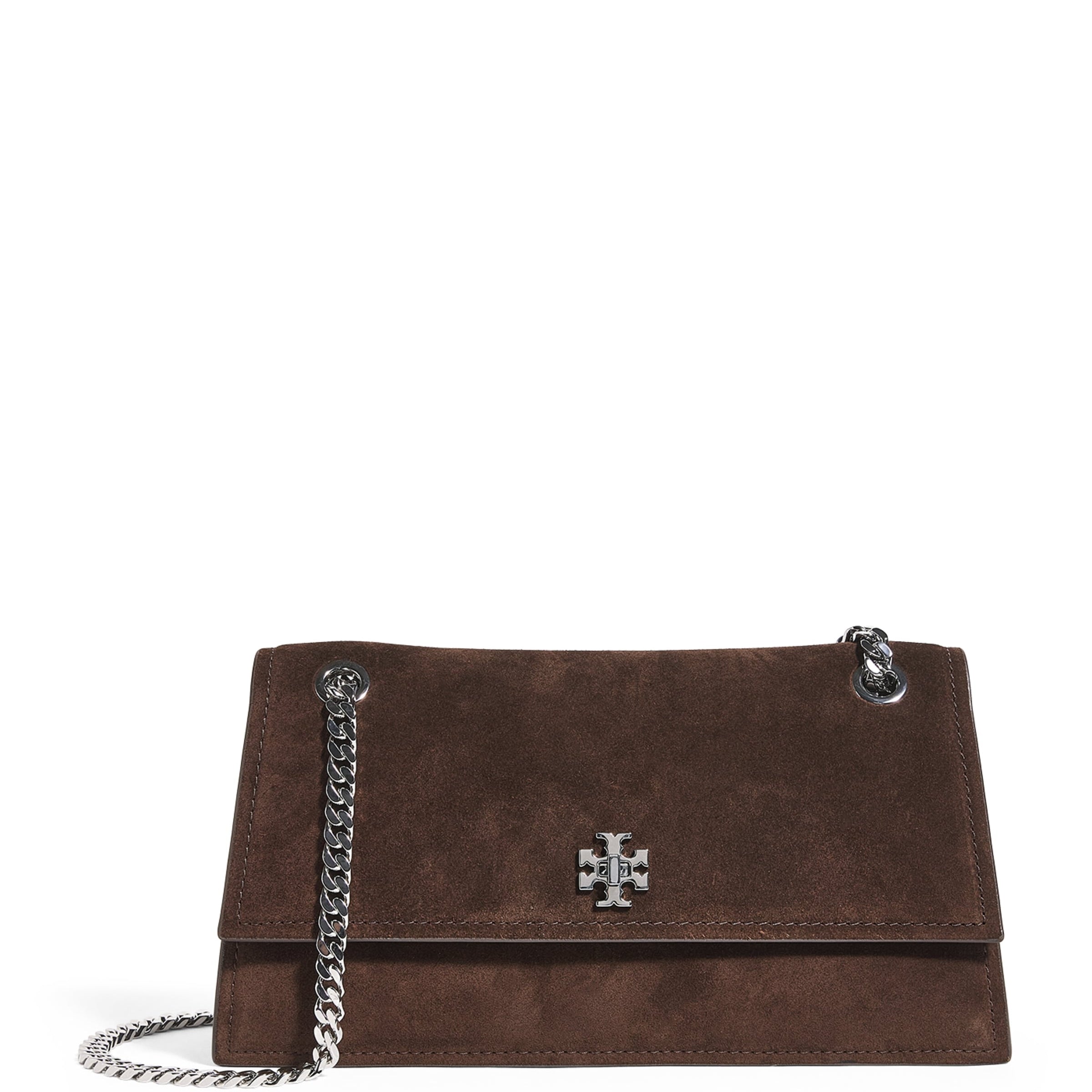 Suede Kira Turnlock Shoulder Bag