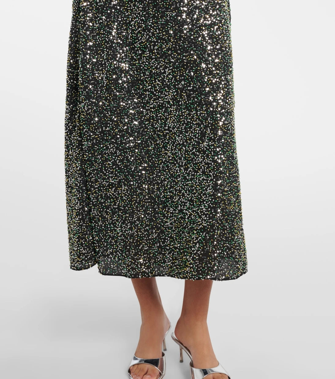 Rabanne - Embellished crêpe slip dress