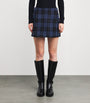 MAX&Co. Blue Wool-Blend Mini Skirt