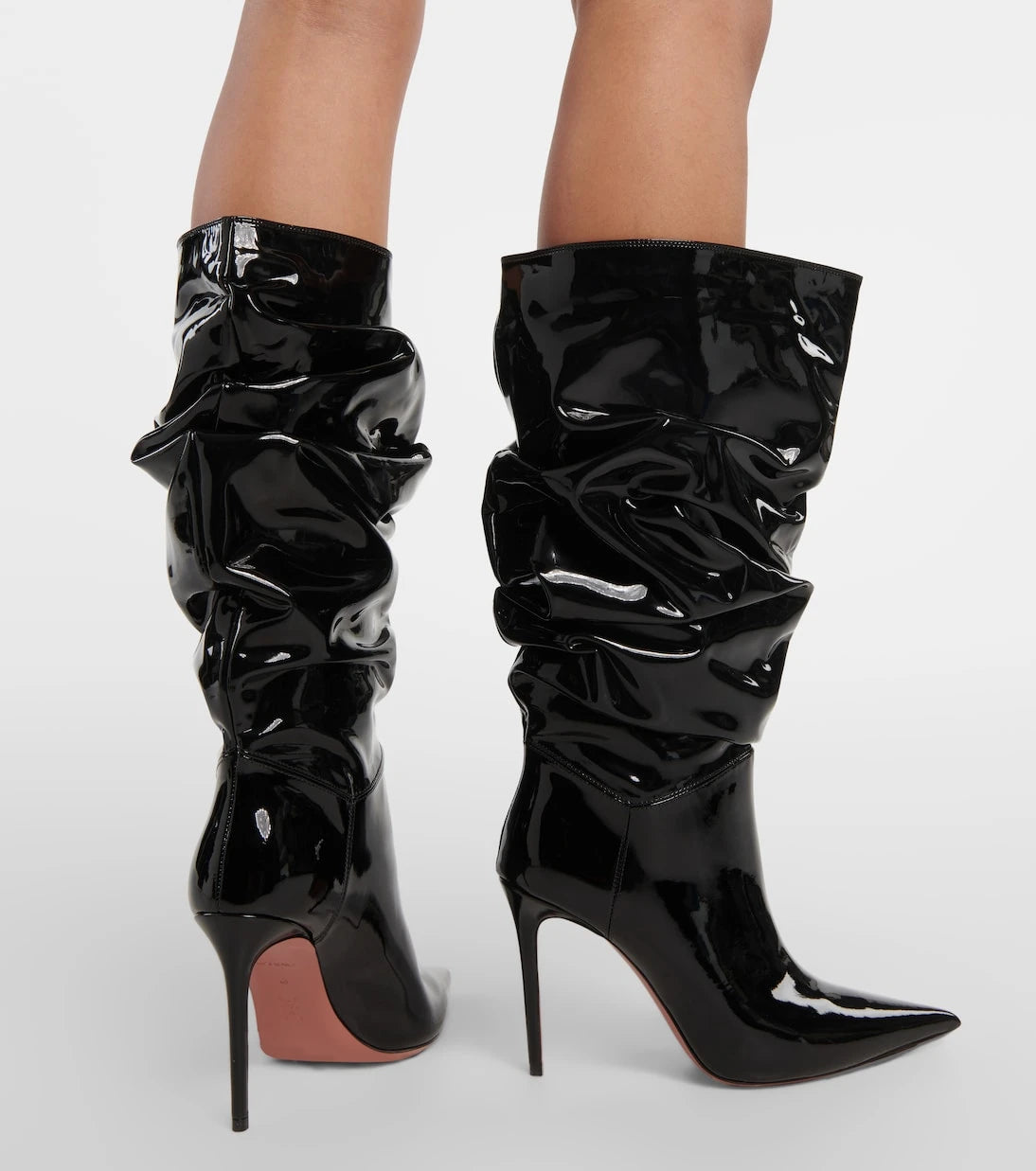 Amina Muaddi - Jahleel 95 latex ankle boots