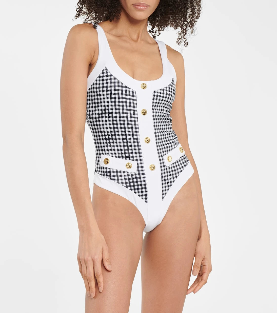 Caroline Constas - Sailor checked swimsuit