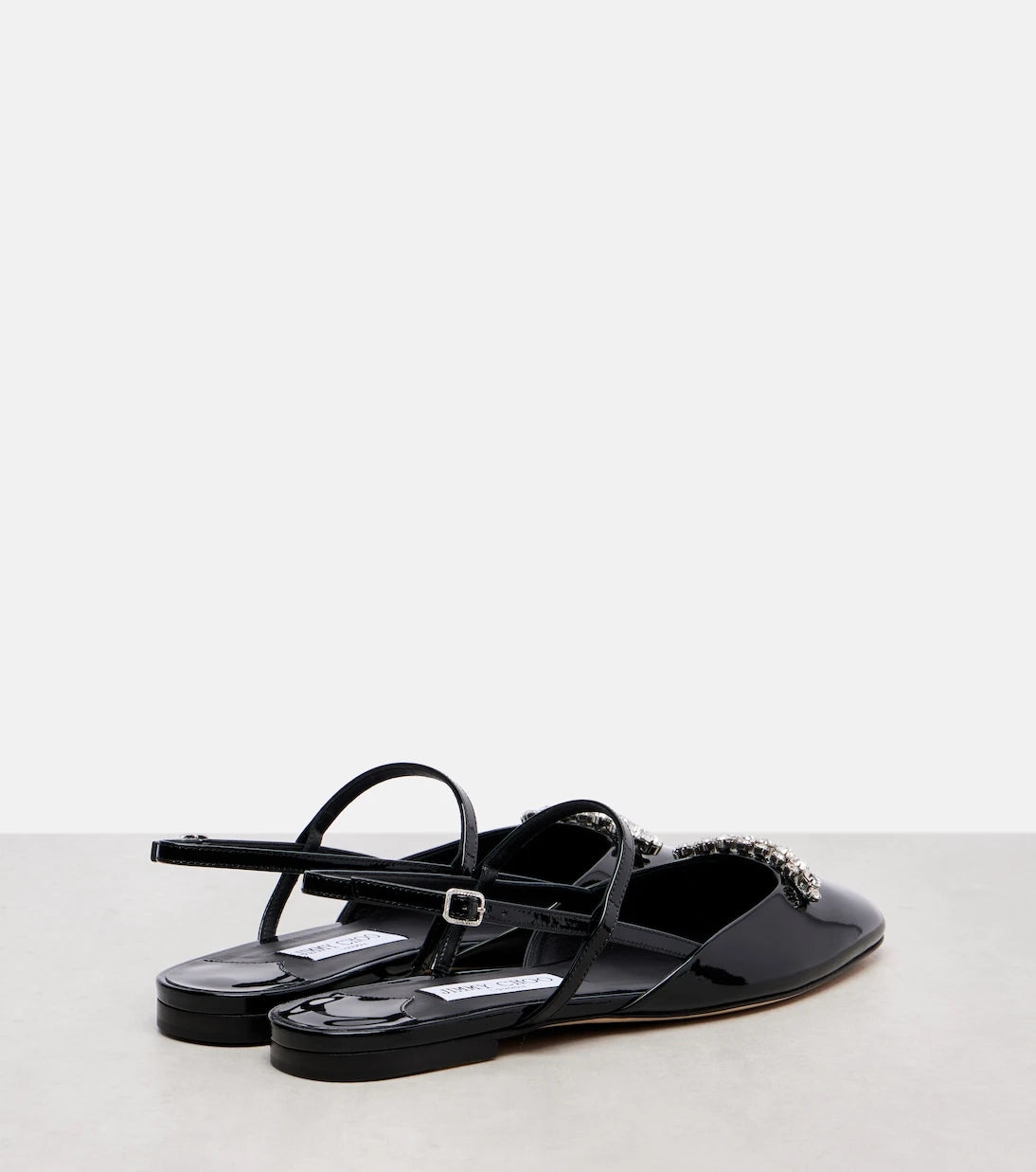 Jimmy Choo - Belinda embellished patent leather flats