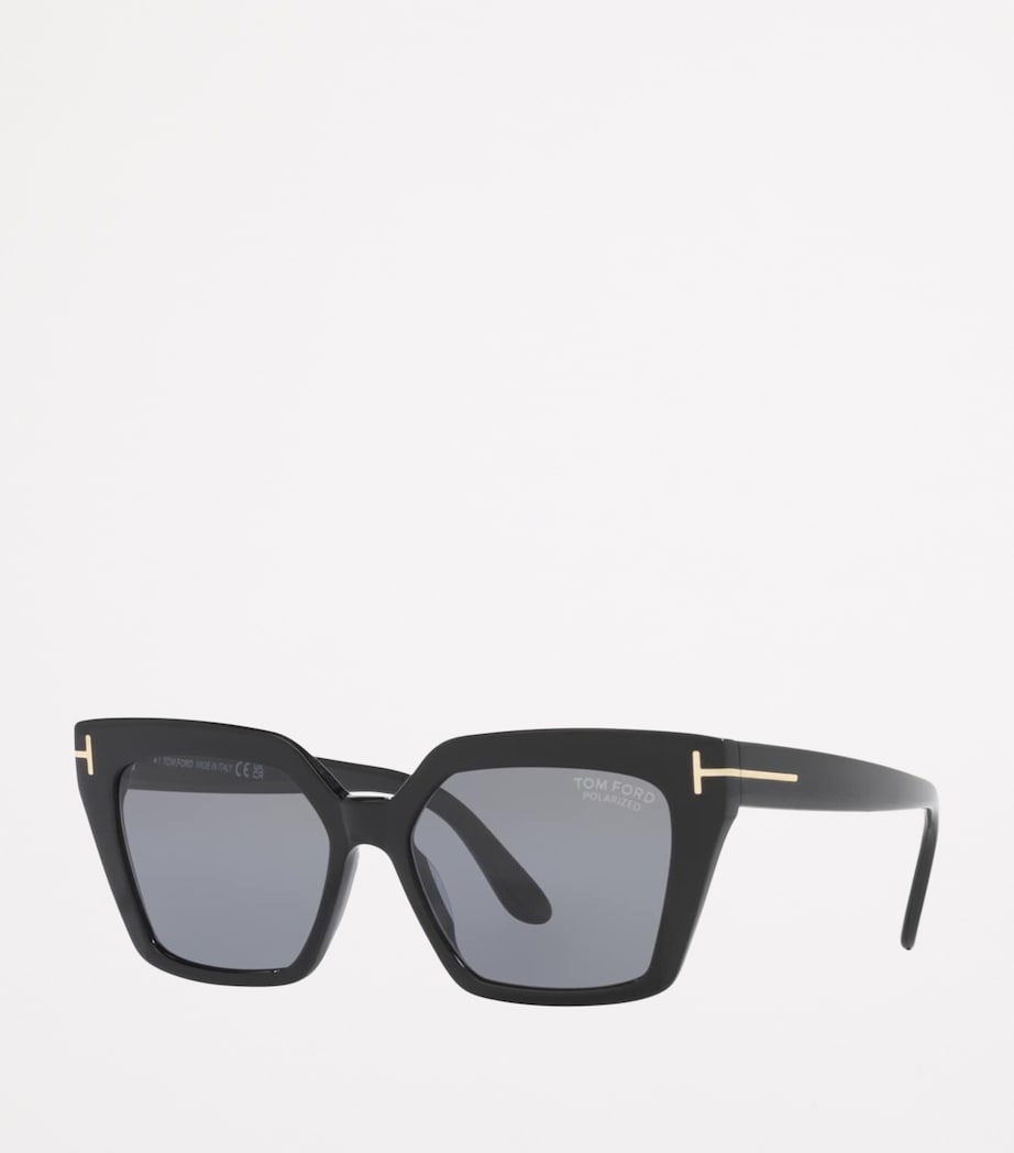 TOM FORD Black Acetate Winona Cat Eye Sunglasses