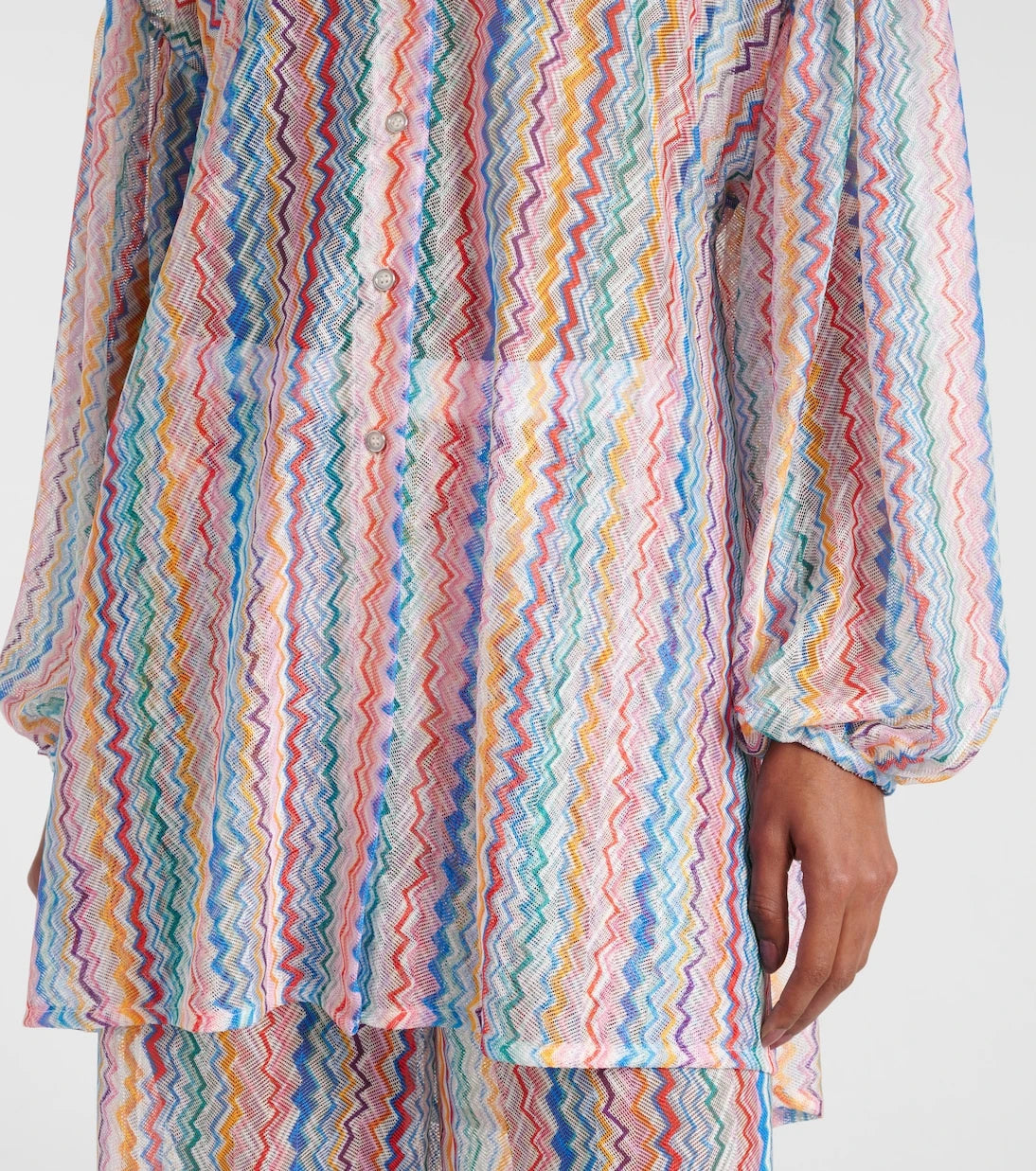 Missoni - Zikzak transparan salaş gömlek