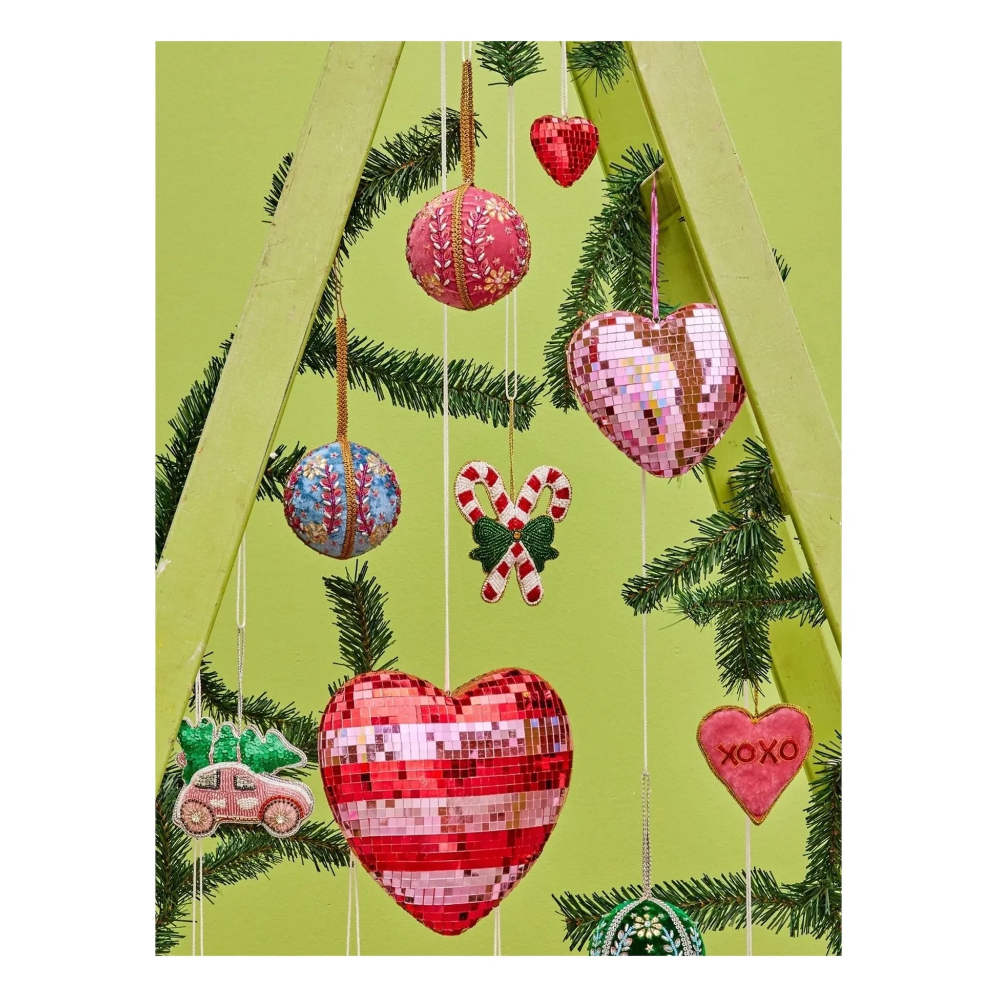 Rice - Heart faceted ball | Pink