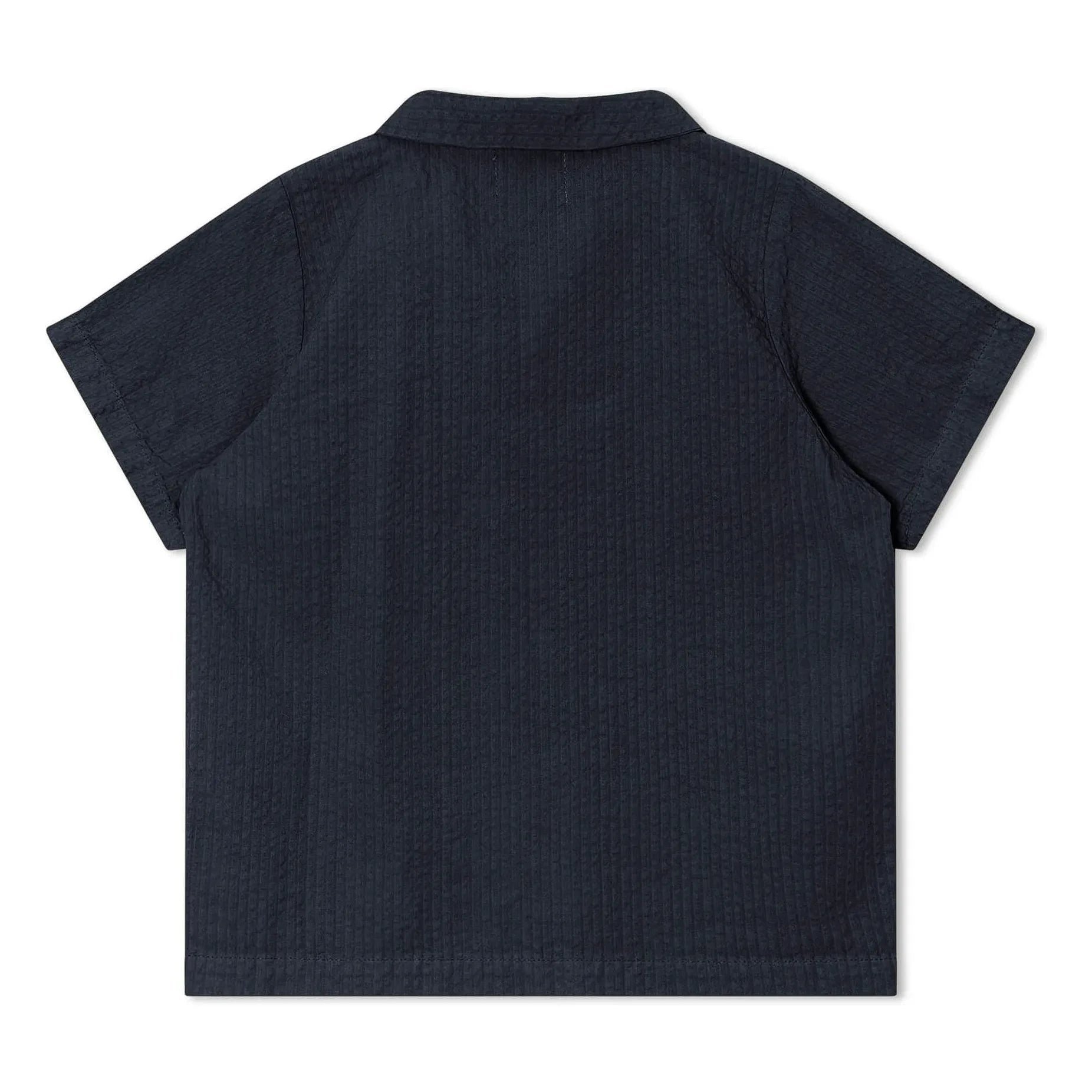 Matona - Plain Organic Cotton Shirt | Navy blue