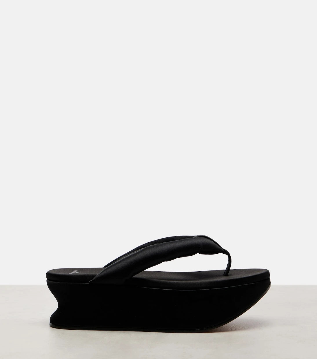 Balenciaga - Gaeta satin wedge thong sandals