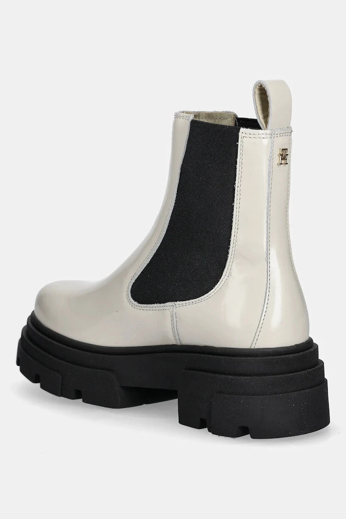 Tommy Hilfiger TH SHINY LEATHER CHELSEA Deri Chelsea Bot