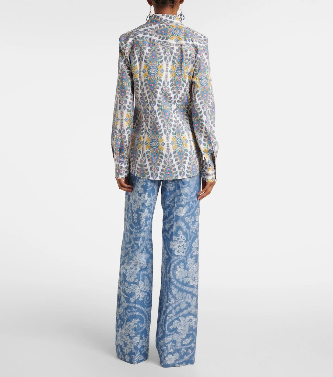 Etro - قميص بطبعة من مزيج القطن