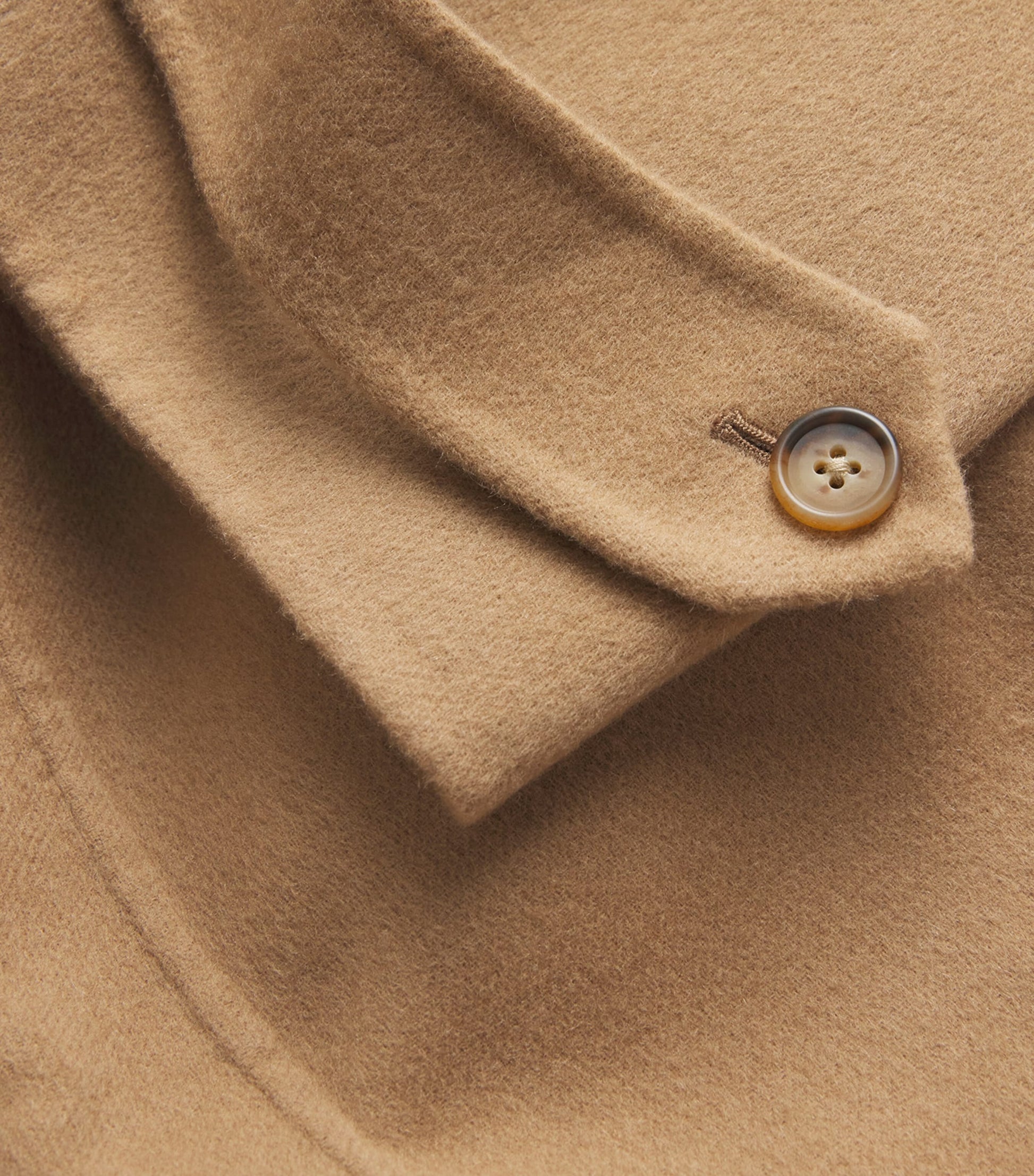 Polo Ralph Lauren Brown Camel Hair Single-Breasted Trench Coat