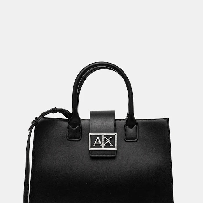 Armani Exchange suni deri kadın shopping çanta