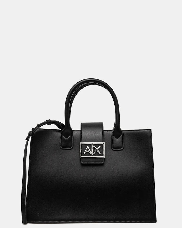 Armani Exchange suni deri kadın shopping çanta