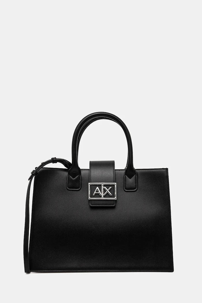 Armani Exchange suni deri kadın shopping çanta