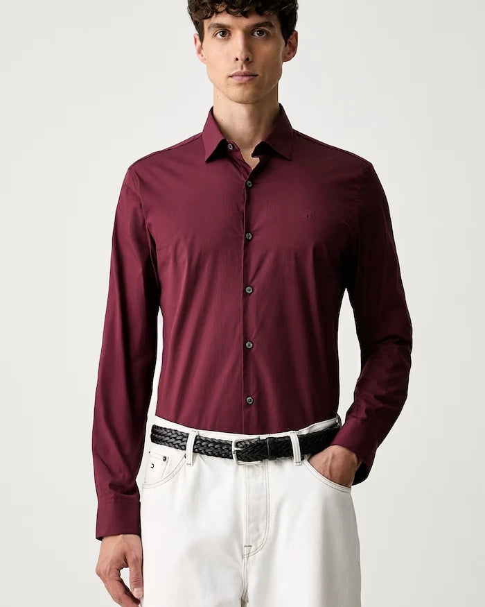 Calvin Klein erkek pamuklu elastanlı gömlek