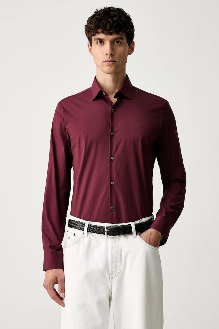 Calvin Klein erkek pamuklu elastanlı gömlek