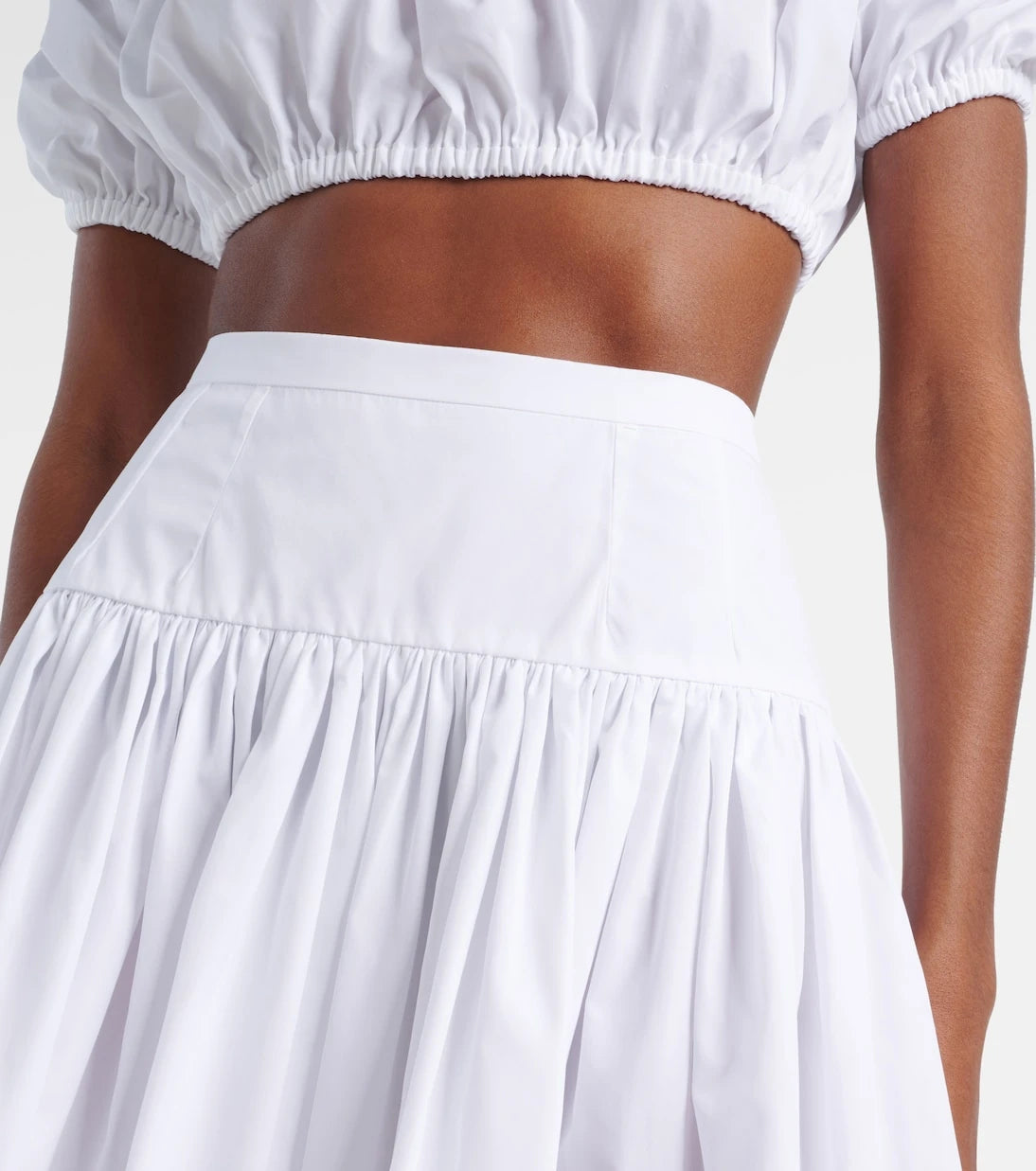 Dolce&Gabbana - Pleated cotton poplin miniskirt