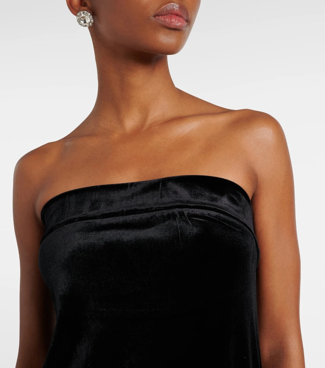 Norma Kamali - Strapless velvet gown