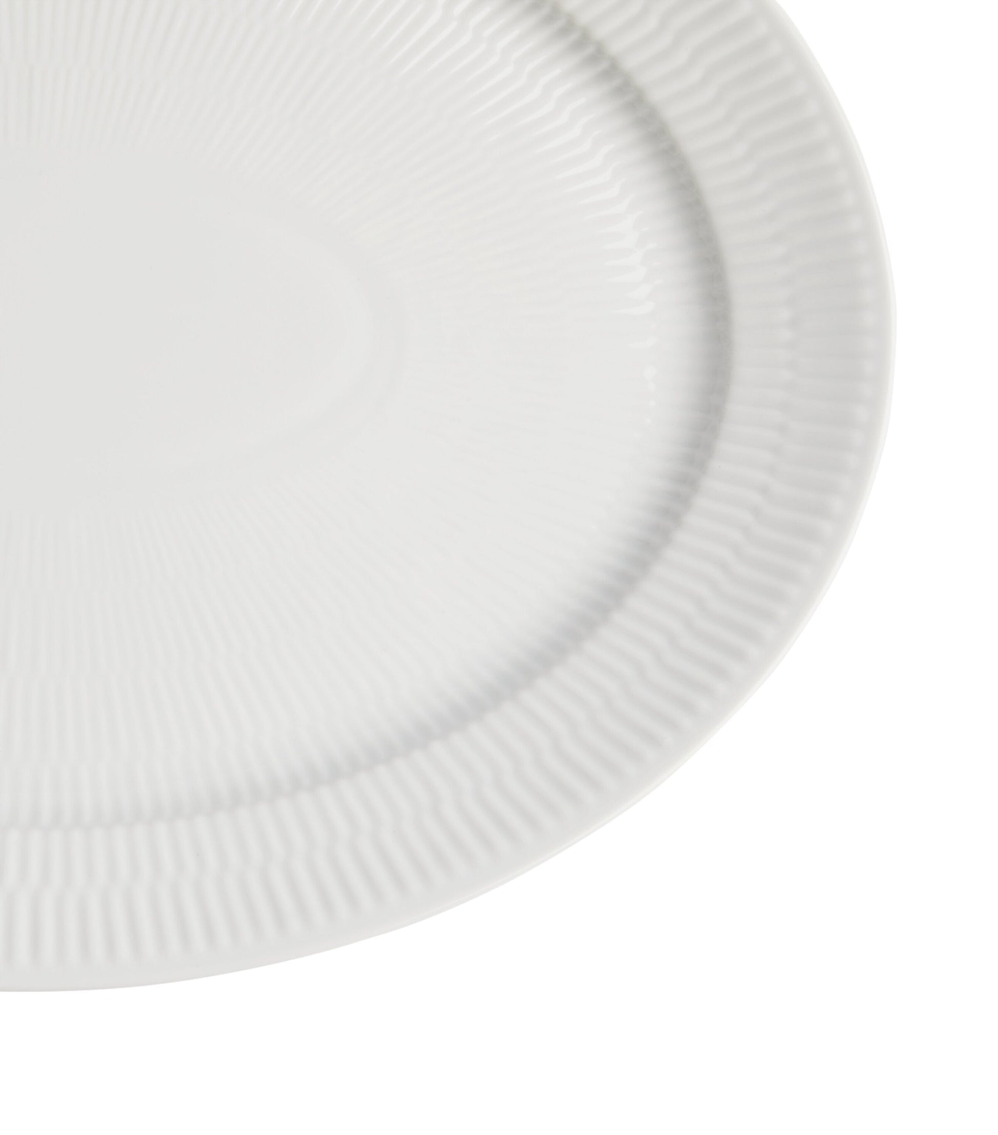 Royal Copenhagen White Fluted Oval Dish (34cm x 27.5cm)