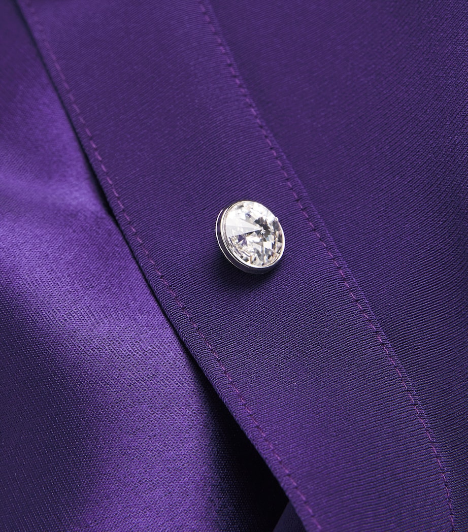 Purple Satin Kaftan Maxi Dress