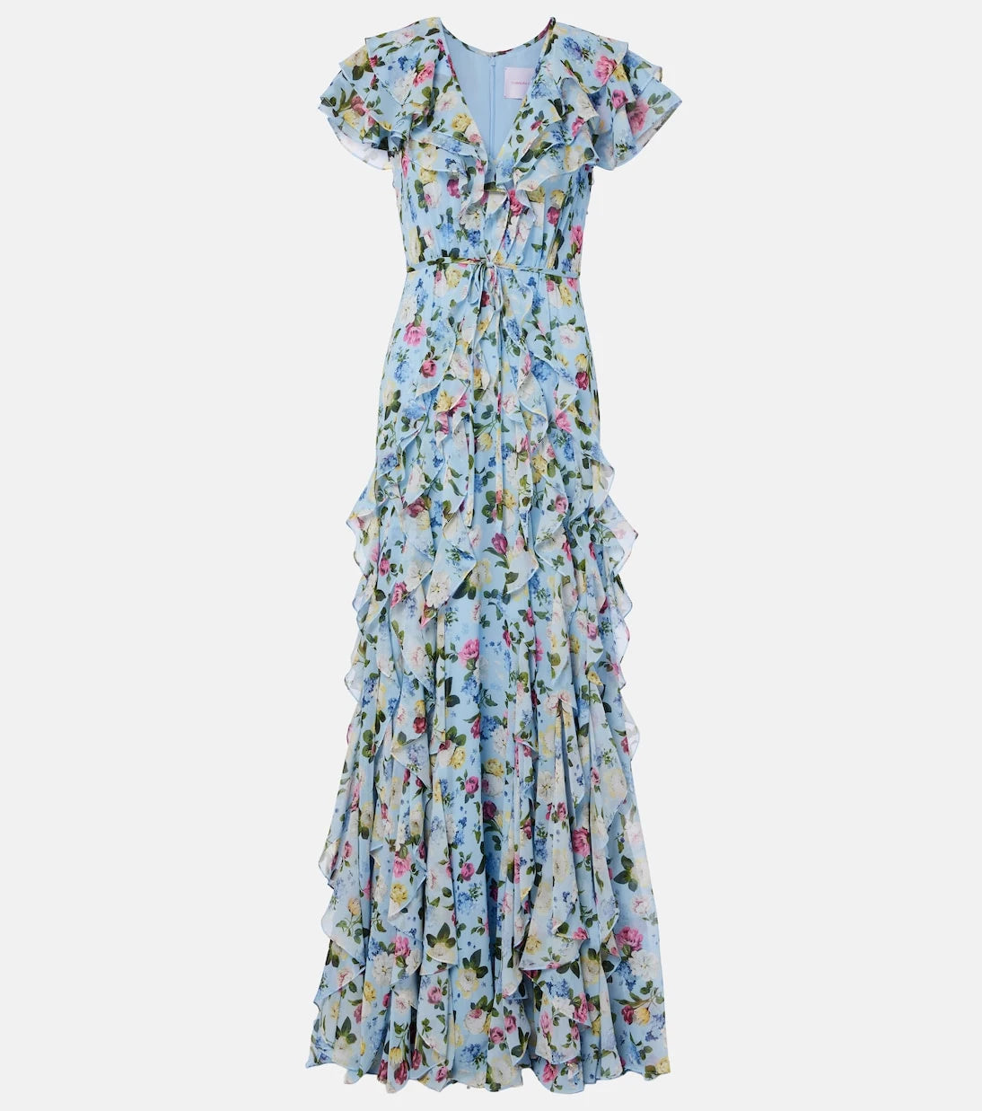 Carolina Herrera - Floral ruffled silk gown