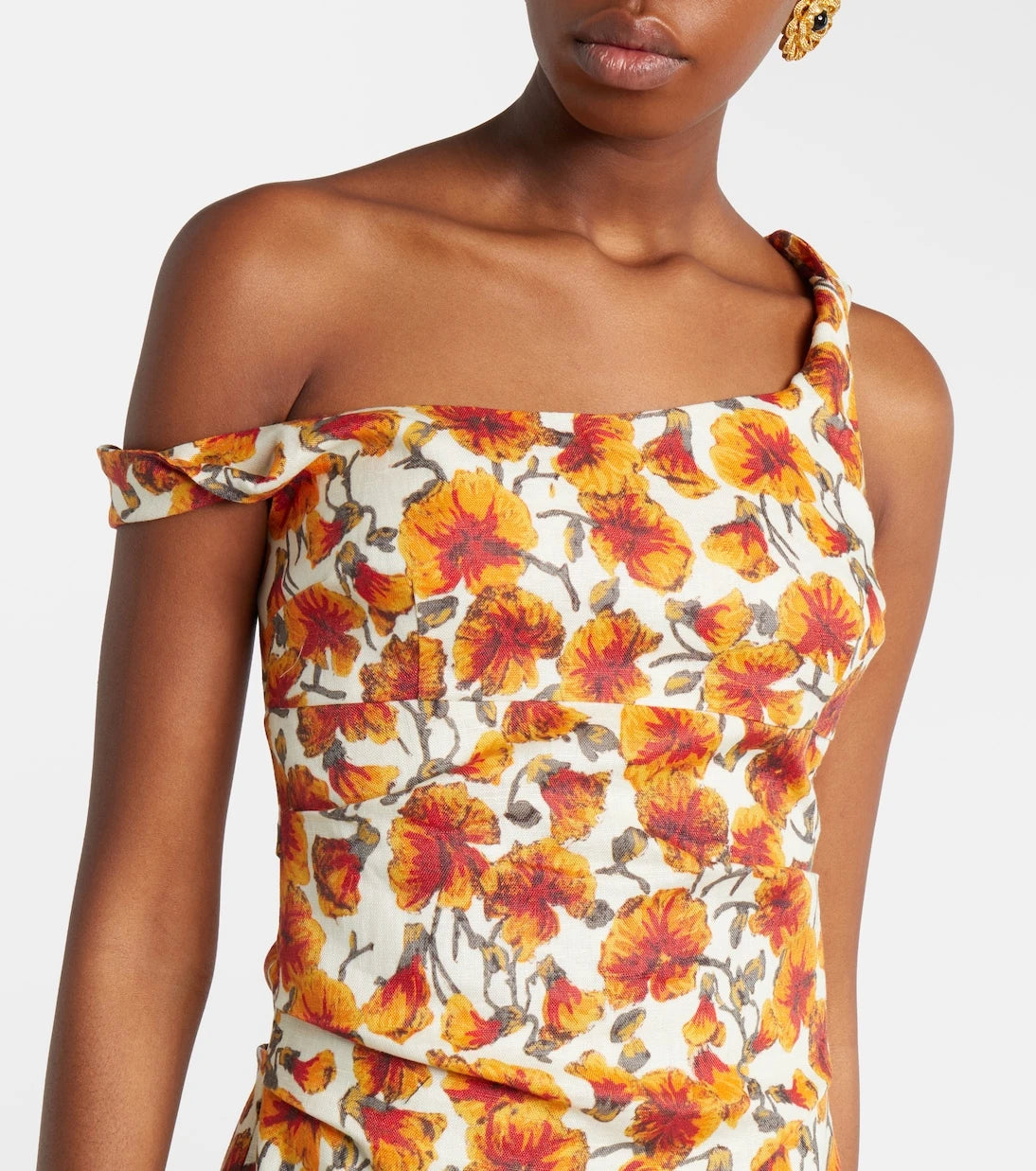 SIR - Jara floral linen minidress