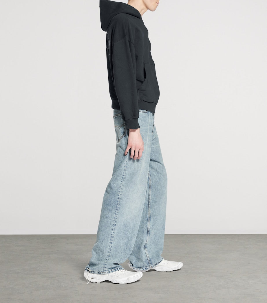 Grey Cotton Zip-Up Hoodie