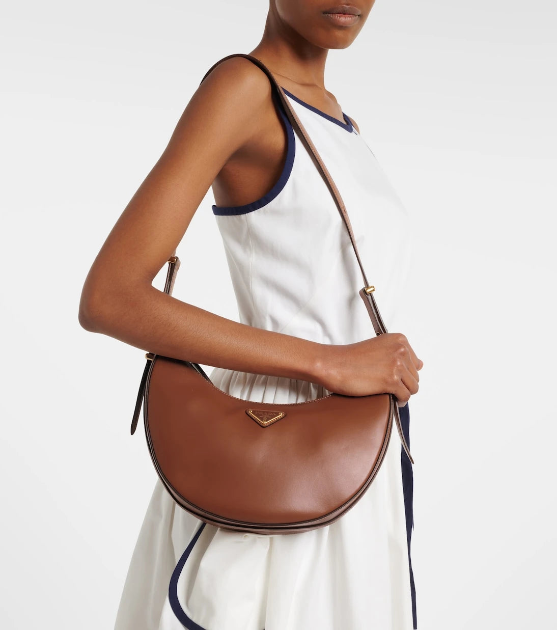Prada - Prada Arqué Small leather shoulder bag