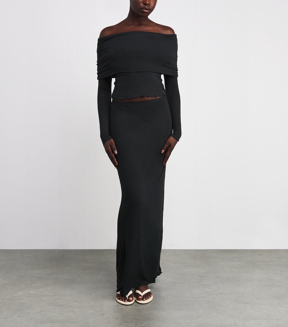 Sheer Modal Maxi Skirt