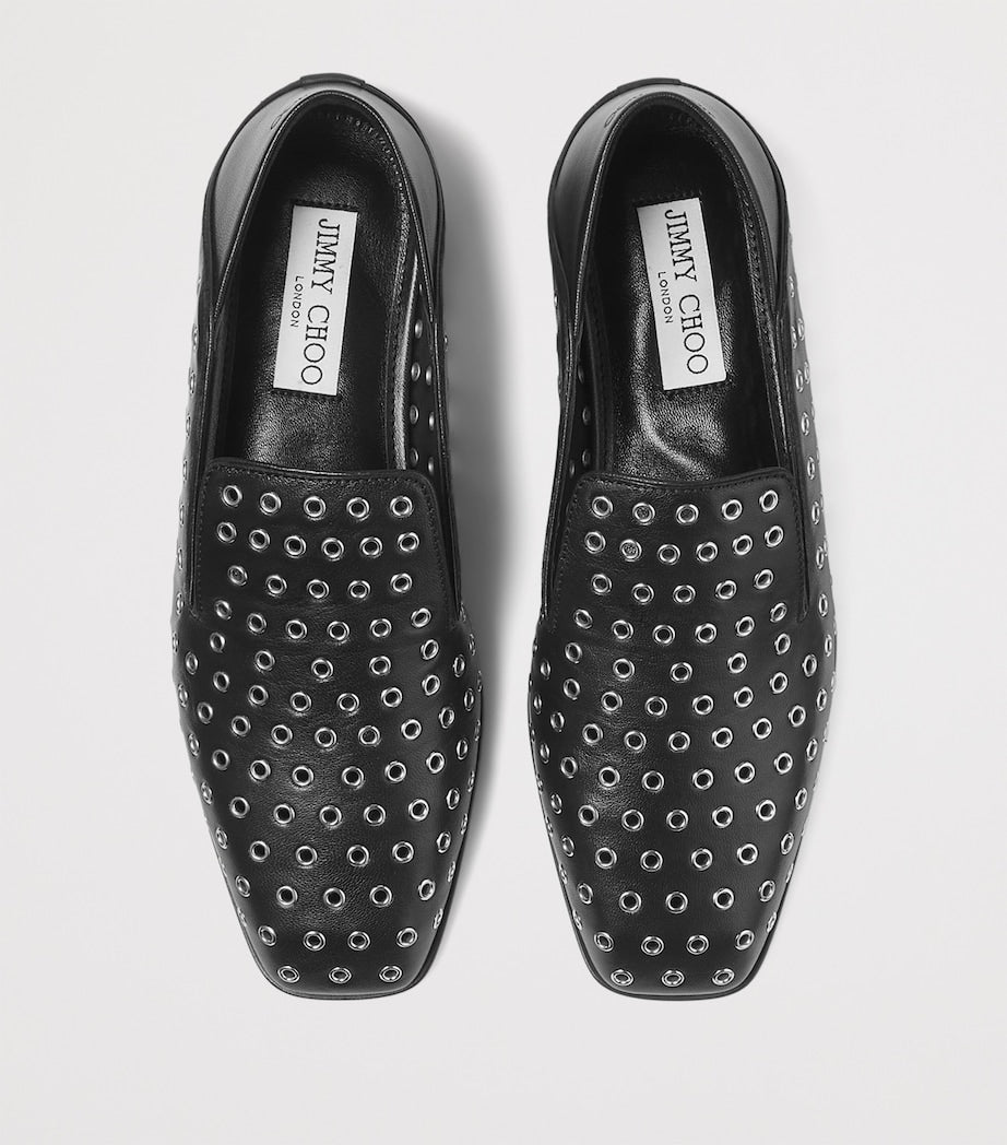 Jimmy Choo Multi Eliot Nappa Eyelet Slippers